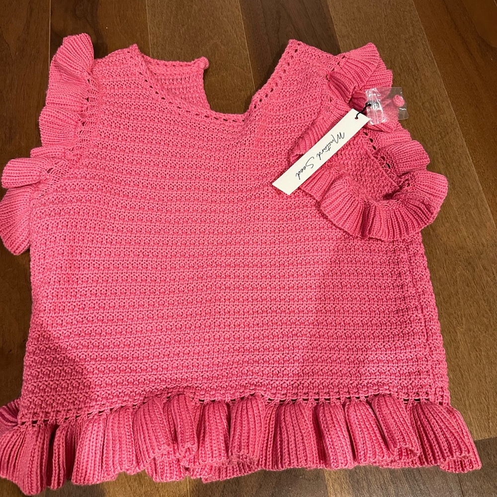 Mustard Seed Magenta Sweater Top NWT